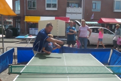 Tafeltennisvereniging Smash op braderie in Monster 2015