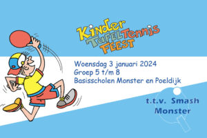Kinder Tafeltennis Feest woensdag 3 januari 2024